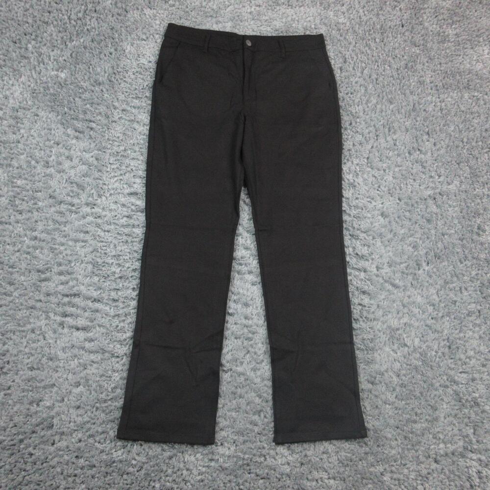 True Classic Chino Pants Mens 36 Black Stretch Straight Leg Casual Dress 36x32*